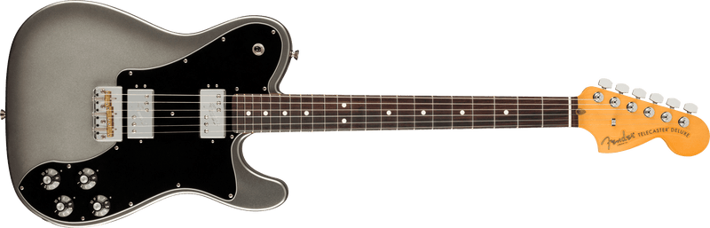 Guitarra Electrica Fender American Professional II Telecaster® Deluxe, diapasón de palisandro, mercurio 0113960755 - The Music Site