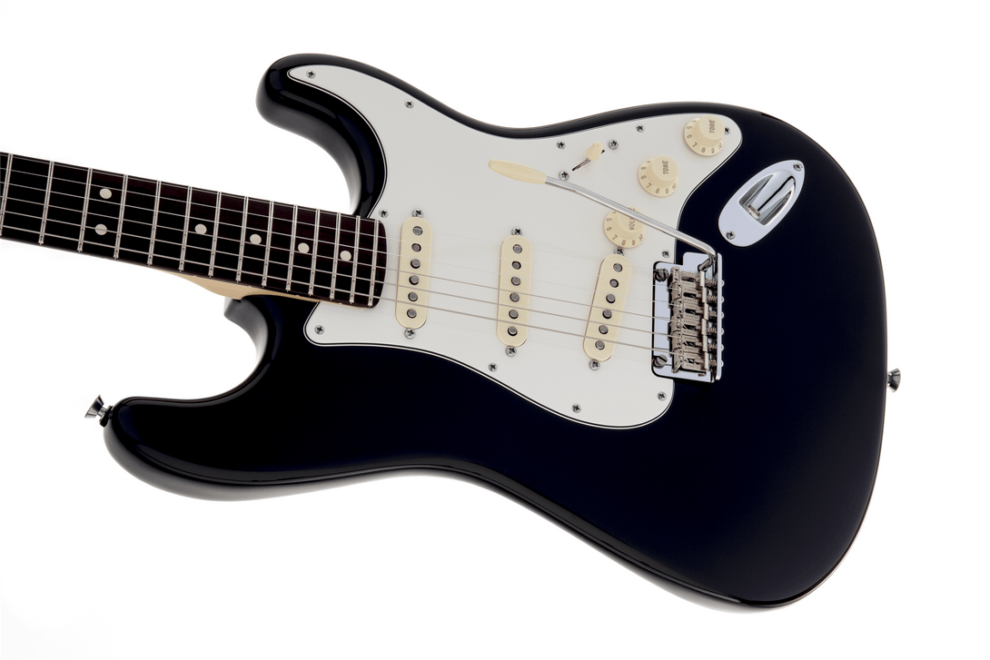 Guitarra Electrica Fender American Standard Stratocaster®, diapasón de palisandro, negro 0113000706 - The Music Site