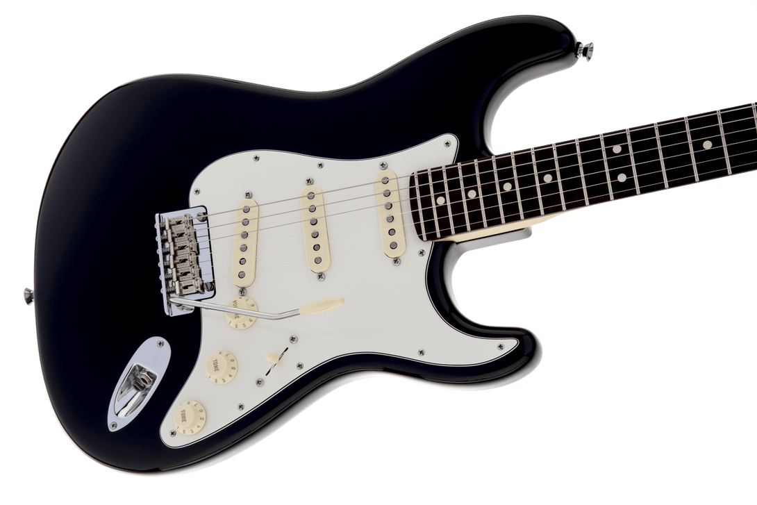 Guitarra Electrica Fender American Standard Stratocaster®, diapasón de palisandro, negro 0113000706 - The Music Site