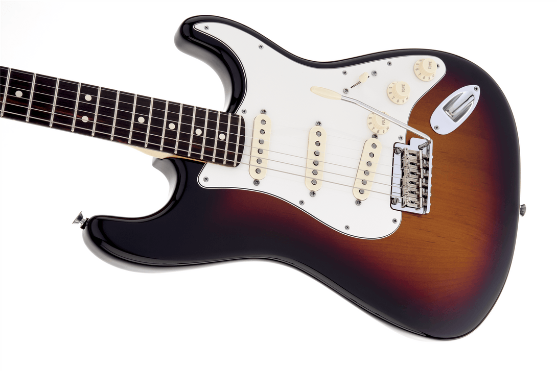 Guitarra Electrica Fender American Standard Stratocaster®, diapasón de palisandro, rayos de sol de 3 colores 0113000700 - The Music Site
