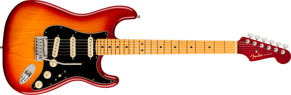 Guitarra Electrica Fender American Ultra Luxe Stratocaster®, Maple Fingerboard, Plasma Red Burst 0118062773 - The Music Site