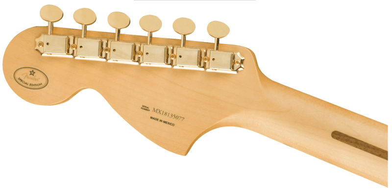 Guitarra Electrica Fender Mahogany Blacktop Stratocaster® HHH, Pau Ferro Fingerboard, Olympic White with Gold Hardware 0147902505 Limited Edition - The Music Site