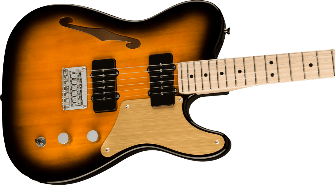 Guitarra Electrica Fender Paranormal Cabronita Telecaster® Thinline, diapasón de arce, golpeador anodizado dorado, Sunburst de 2 colores - The Music Site