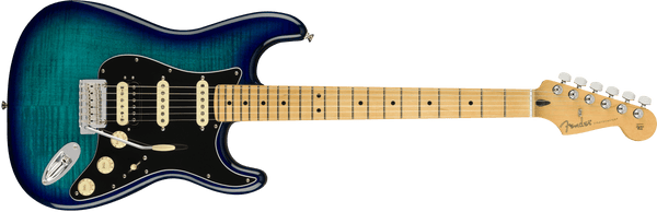 Guitarra Electrica Fender Player Stratocaster® de edición limitada HSS Plus Top, diapasón de arce, Blue Burst 0140218573 - The Music Site