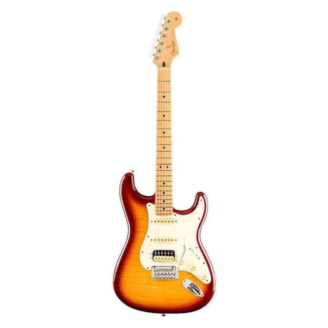 Guitarra Electrica Fender Player Stratocaster® de edición limitada HSS Plus Top, diapasón de arce, Sienna Sunburst0144564547 - The Music Site