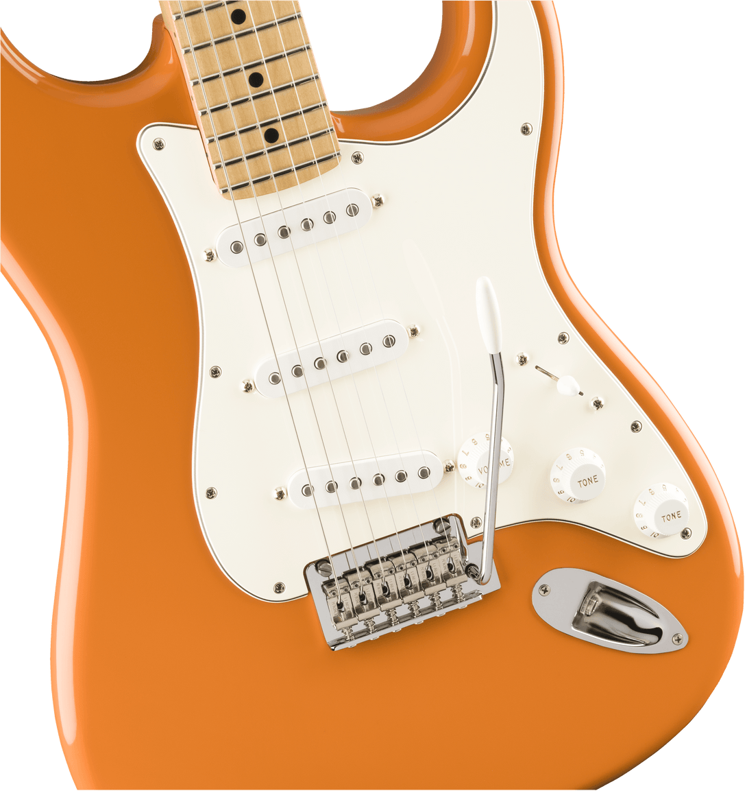 Guitarra Electrica Fender Player Stratocaster®, diapasón de arce, naranja capri 0144502582 - The Music Site