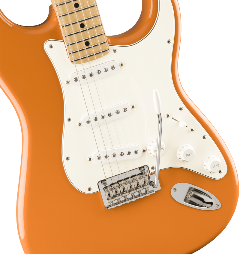 Guitarra Electrica Fender Player Stratocaster®, diapasón de arce, naranja capri 0144502582 - The Music Site