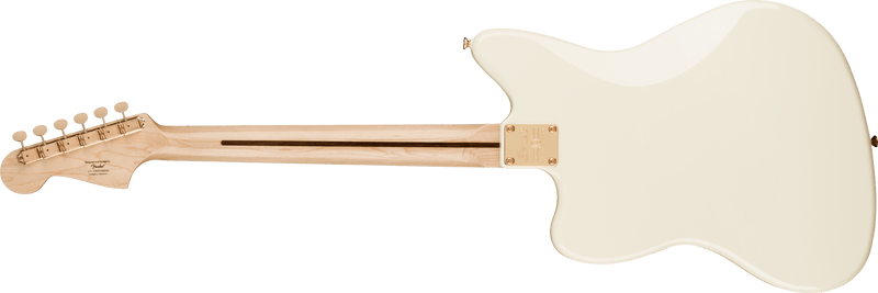 Guitarra Electrica Fender Squier 40th Anniversary Jazzmaster®, Gold Edition, diapasón de laurel, golpeador anodizado dorado, blanco olímpico 0379420505 - The Music Site