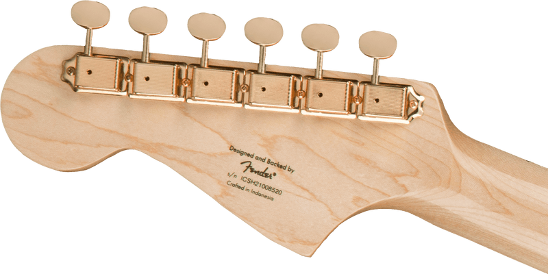 Guitarra Electrica Fender Squier 40th Anniversary Jazzmaster®, Gold Edition, diapasón de laurel, golpeador anodizado dorado, blanco olímpico 0379420505 - The Music Site
