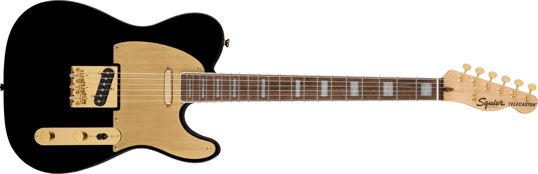 Guitarra Electrica Fender Squier 40th Anniversary Telecaster®, Gold Edition, diapasón de laurel, golpeador anodizado dorado, negro 0379400506 - The Music Site