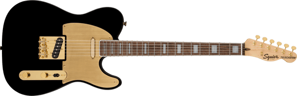 Guitarra Electrica Fender Squier 40th Anniversary Telecaster®, Gold Edition, diapasón de laurel, golpeador anodizado dorado, negro 0379400506 - The Music Site