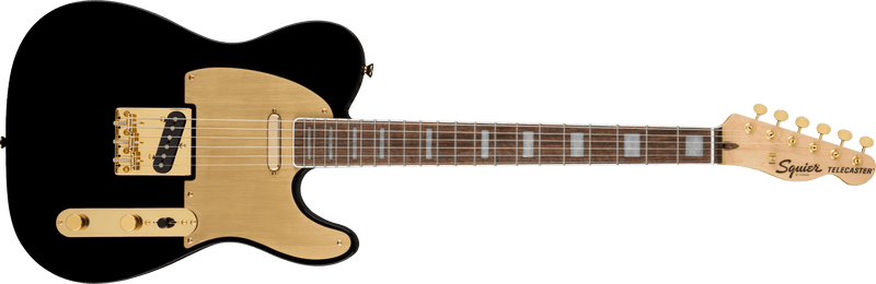 Guitarra Electrica Fender Squier 40th Anniversary Telecaster®, Gold Edition, diapasón de laurel, golpeador anodizado dorado, negro 0379400506 - The Music Site