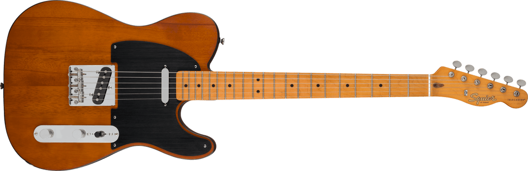 Guitarra Electrica Fender Squier 40th Anniversary Telecaster®, Vintage Edition, diapasón de arce, golpeador anodizado negro, moca satinado 0379501529 - The Music Site