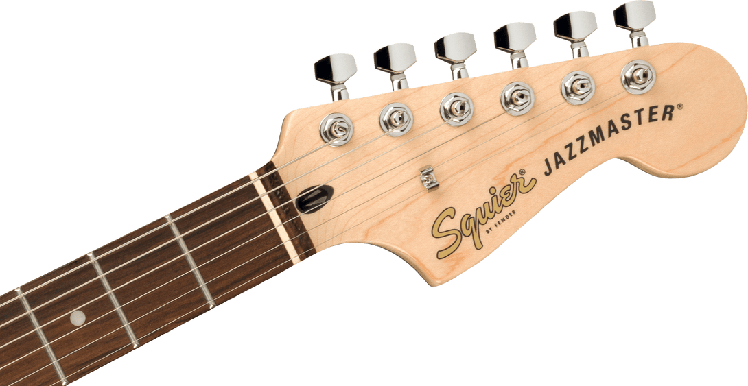 Guitarra Electrica Fender Squier Affinity Series™ Jazzmaster®, diapasón de laurel, golpeador negro, azul Lake Placid0378301502 - The Music Site