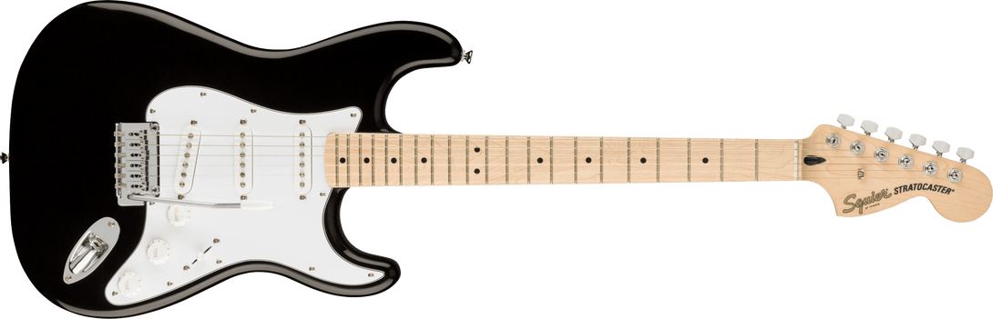 Guitarra Electrica Fender Squier Affinity Series™ Stratocaster®, diapasón de arce, golpeador blanco, negro 0378002506 - The Music Site