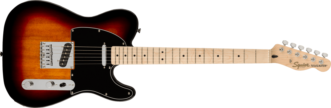 Guitarra Electrica Fender Squier Affinity Series™ Telecaster®, diapasón de arce, golpeador negro, rayos de sol de 3 colores 0378203500 - The Music Site