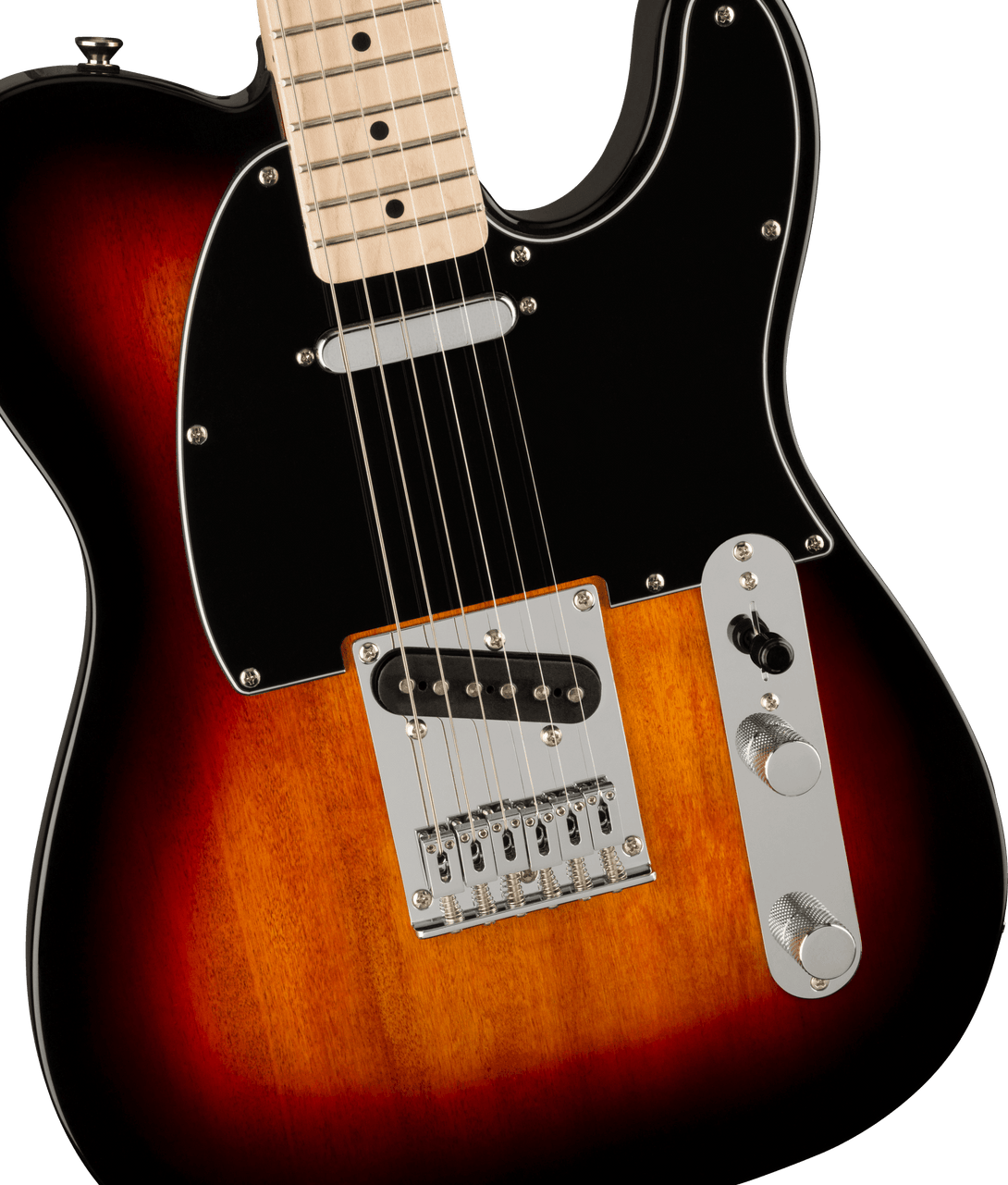 Guitarra Electrica Fender Squier Affinity Series™ Telecaster®, diapasón de arce, golpeador negro, rayos de sol de 3 colores 0378203500 - The Music Site