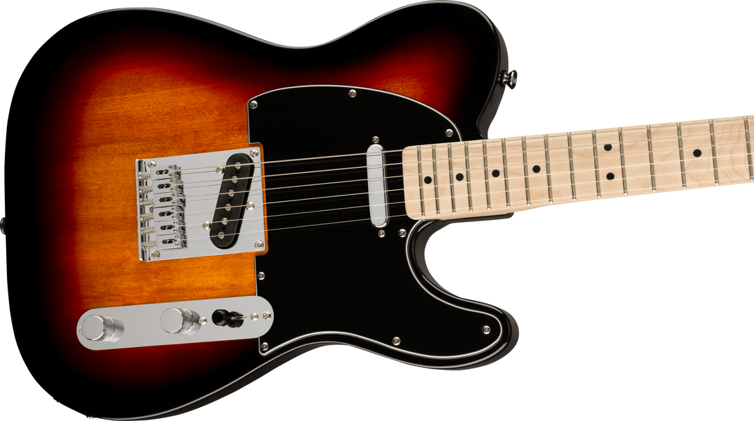 Guitarra Electrica Fender Squier Affinity Series™ Telecaster®, diapasón de arce, golpeador negro, rayos de sol de 3 colores 0378203500 - The Music Site
