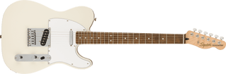 Guitarra Electrica Fender Squier Affinity Series™ Telecaster®, diapasón de laurel, golpeador blanco, blanco olímpico 0378200505 - The Music Site