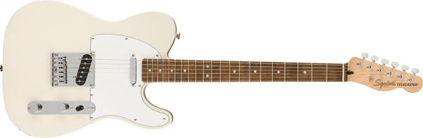 Guitarra Electrica Fender Squier Affinity Series™ Telecaster®, diapasón de laurel, golpeador blanco, blanco olímpico 0378200505 - The Music Site