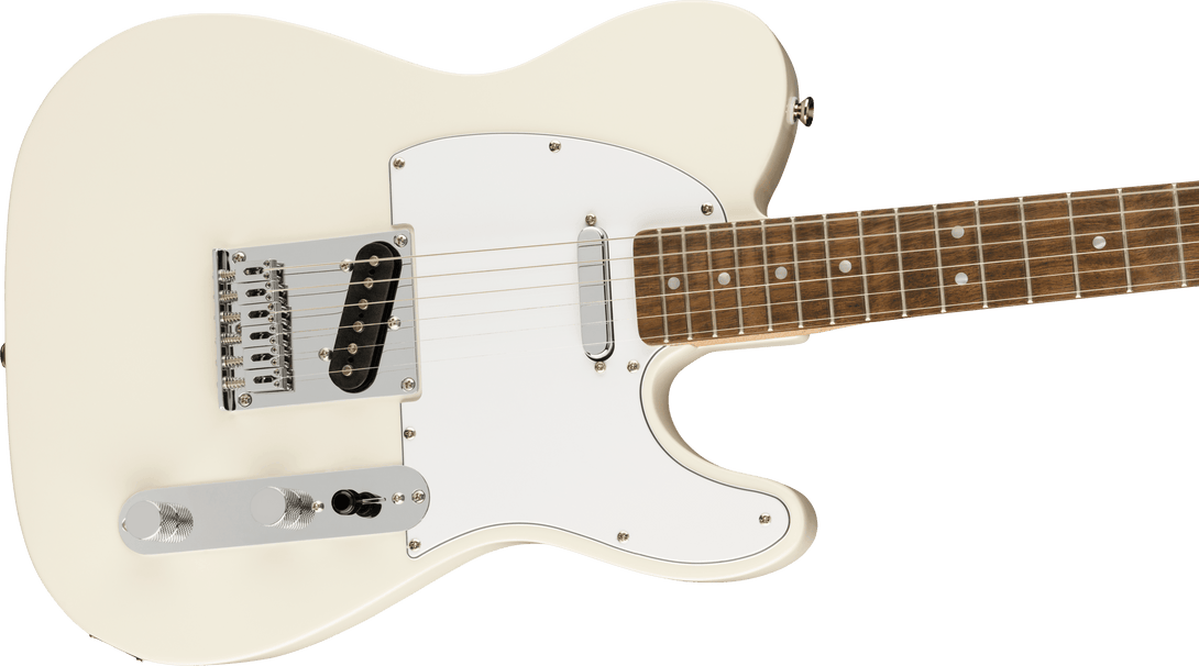 Guitarra Electrica Fender Squier Affinity Series™ Telecaster®, diapasón de laurel, golpeador blanco, blanco olímpico 0378200505 - The Music Site