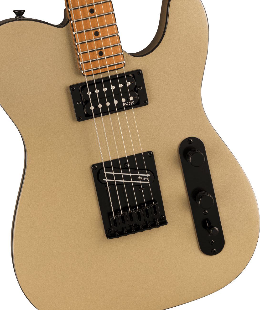 Guitarra Electrica Fender Squier contemporánea derecha, Telecaster® diapasón de arce tostado, oro Shoreline 0371225544 - The Music Site