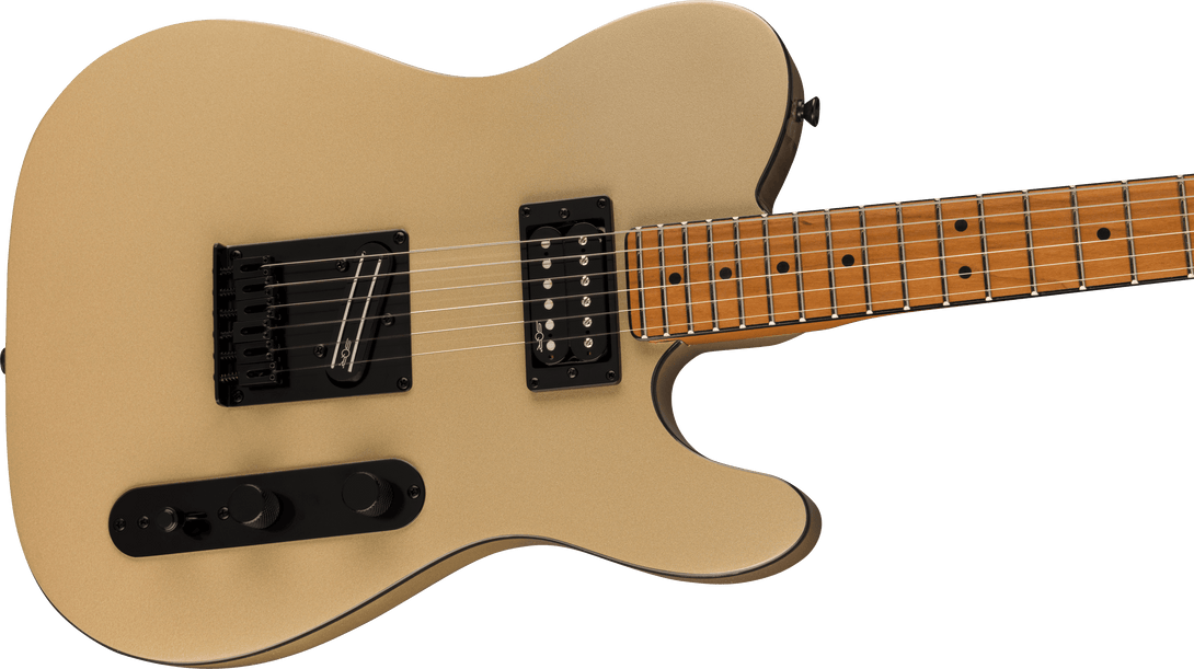 Guitarra Electrica Fender Squier contemporánea derecha, Telecaster® diapasón de arce tostado, oro Shoreline 0371225544 - The Music Site