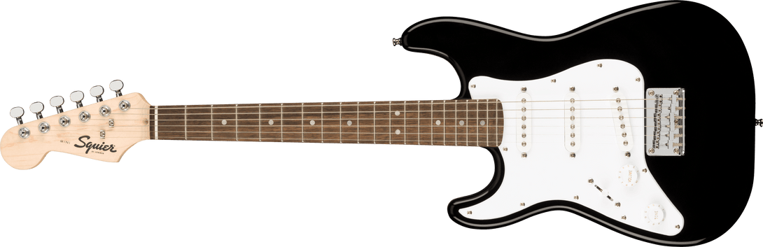 Guitarra Electrica Fender Squier Mini Stratocaster® para zurdos, diapasón de laurel, negro 0370123506 - The Music Site