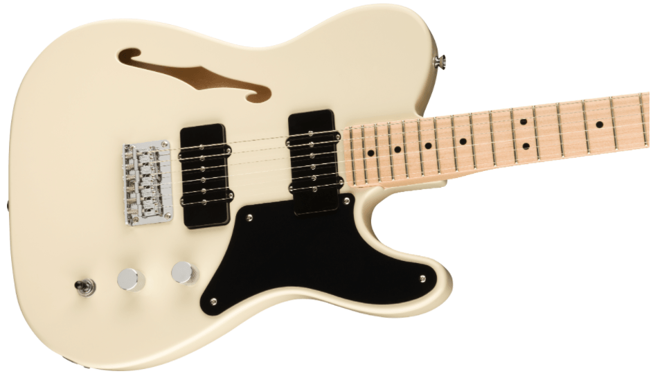 Guitarra Electrica Fender Squier Paranormal Cabronita Telecaster® Thinline, Maple Fingerboard, Olympic White 0377020505 - The Music Site
