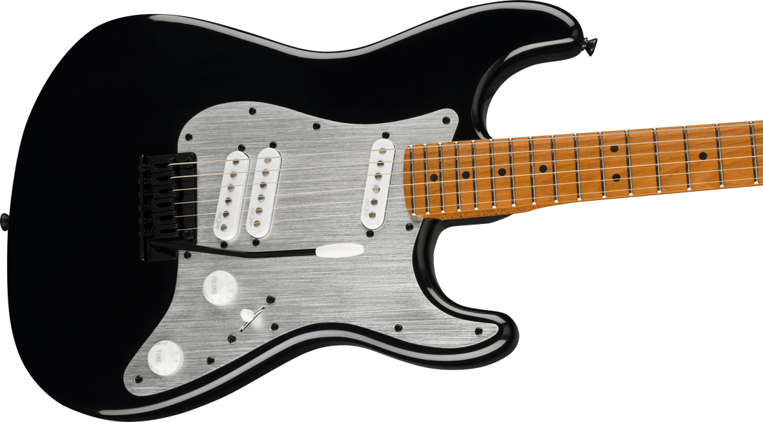 Guitarra Electrica Fender Squier Stratocaster® especial contemporánea, diapasón de arce tostado, golpeador anodizado plateado, negro 0370230506 - The Music Site