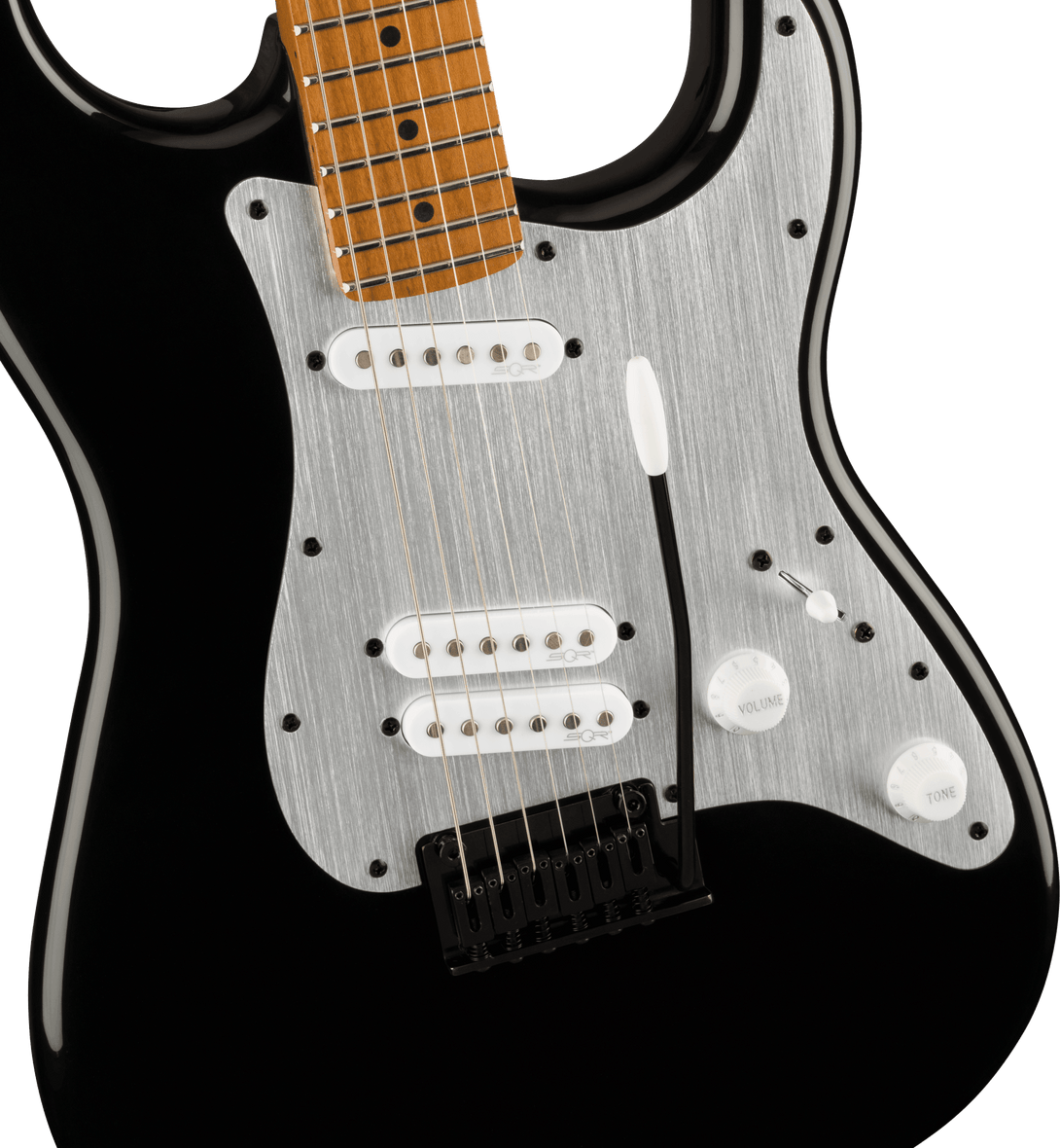 Guitarra Electrica Fender Squier Stratocaster® especial contemporánea, diapasón de arce tostado, golpeador anodizado plateado, negro 0370230506 - The Music Site