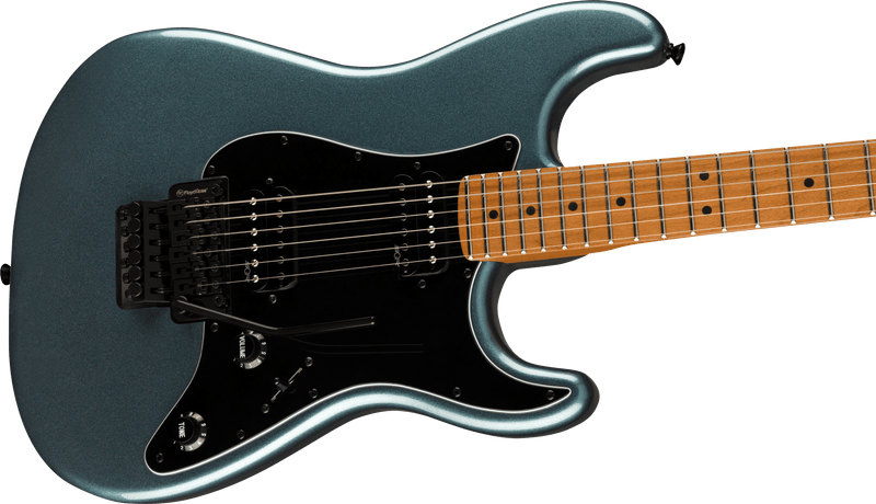 Guitarra Electrica Fender Squier Stratocaster® HH FR contemporánea, diapasón de arce tostado, golpeador negro, bronce metálico 0370240568 - The Music Site