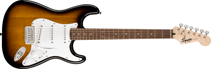 Guitarra Electrica Fender Stratocaster® Pack, Diapasón de laurel, Brown Sunburst, Funda, 10G - 120V 0371823032 - The Music Site