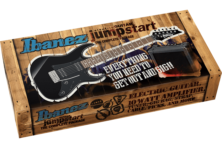 Guitarra Electrica Ibanez en Kit Ijrx20N-Bkn/Ampl - The Music Site
