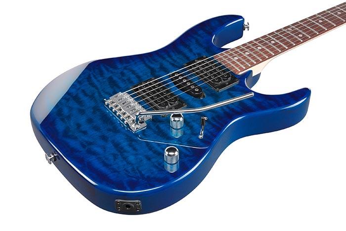 Guitarra Electrica Ibanez Grx70Qa-Transparent Blue Burst - The Music Site