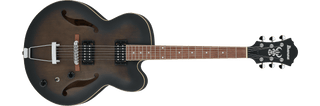 Guitarra Electrica Ibanez Hollow Body Af55-Transparent Black Flat - The Music Site