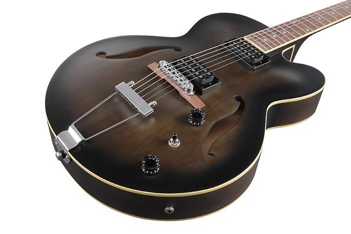 Guitarra Electrica Ibanez Hollow Body Af55-Transparent Black Flat - The Music Site