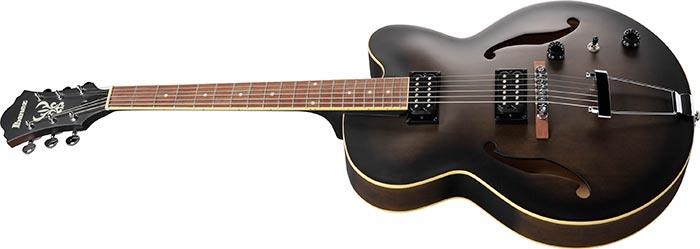 Guitarra Electrica Ibanez Hollow Body Af55-Transparent Black Flat - The Music Site