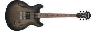 Guitarra Electrica Ibanez Hollow Body As53-Transparent Black Flat - The Music Site