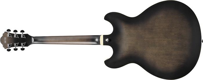 Guitarra Electrica Ibanez Hollow Body As53-Transparent Black Flat - The Music Site