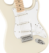 Guitarra Electrica Squier Fender Affinity Series™ Stratocaster®, diapasón de arce, golpeador blanco, blanco olímpico 0378002505 - The Music Site