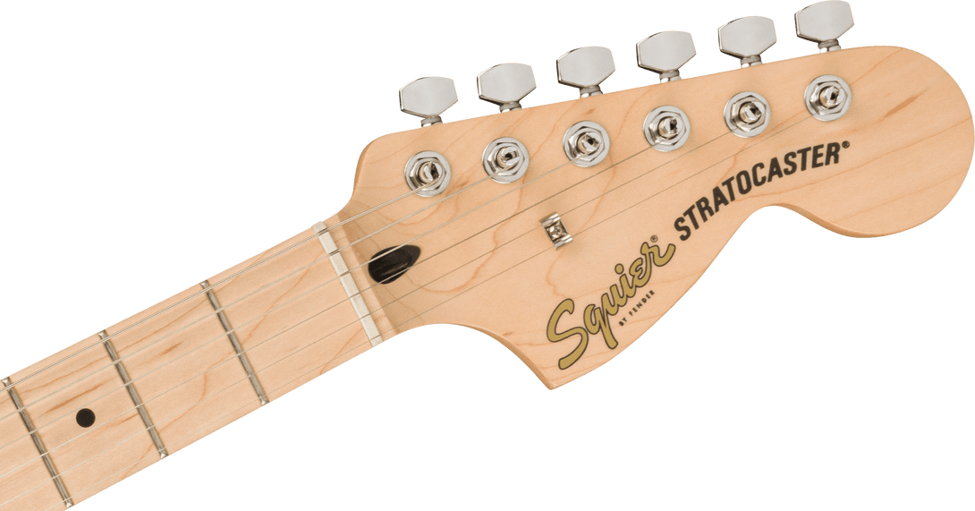 Guitarra Electrica Squier Fender Affinity Series™ Stratocaster®, diapasón de arce, golpeador blanco, blanco olímpico 0378002505 - The Music Site