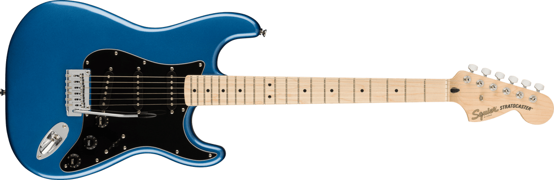 Guitarra Electrica Squier Fender Affinity Series™ Stratocaster®, diapasón de arce, golpeador negro, azul Lake Placid 0378003502 - The Music Site