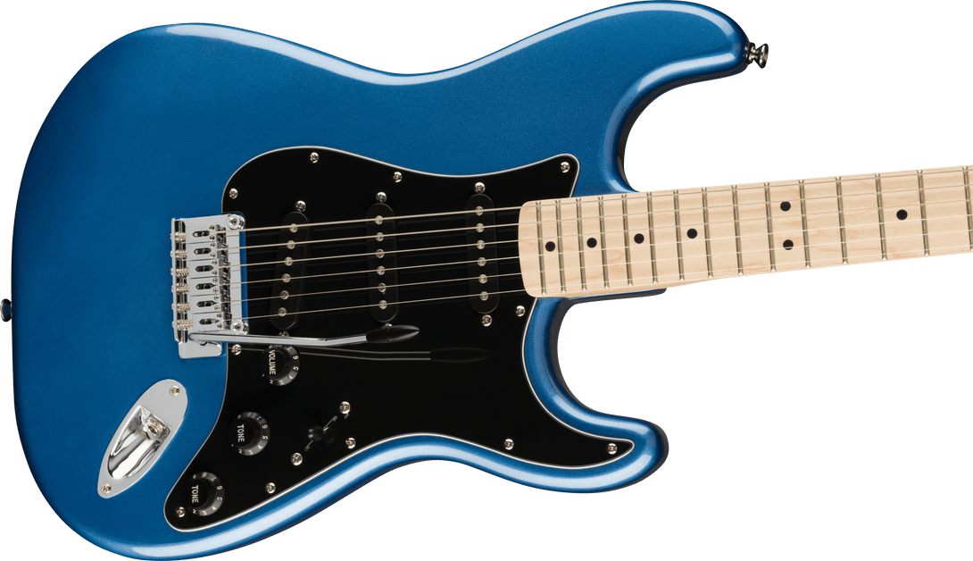 Guitarra Electrica Squier Fender Affinity Series™ Stratocaster®, diapasón de arce, golpeador negro, azul Lake Placid 0378003502 - The Music Site