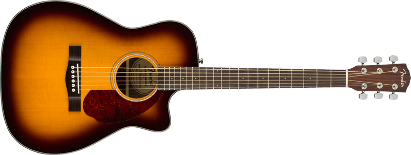 Guitarra Electroacustica Fender CC-140SCE Concert, diapasón de nogal, Sunburst con estuche 0970253332 - The Music Site