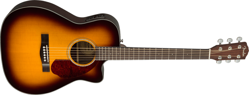 Guitarra Electroacustica Fender CC-140SCE Concert, diapasón de nogal, Sunburst con estuche 0970253332 - The Music Site