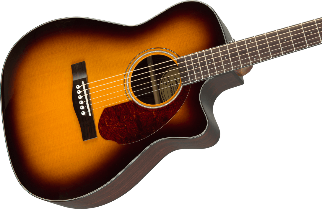 Guitarra Electroacustica Fender CC-140SCE Concert, diapasón de nogal, Sunburst con estuche 0970253332 - The Music Site