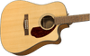 Guitarra Electroacustica Fender CD-140SCE Dreadnought, diapasón de nogal, natural con estuche0970213321 - The Music Site