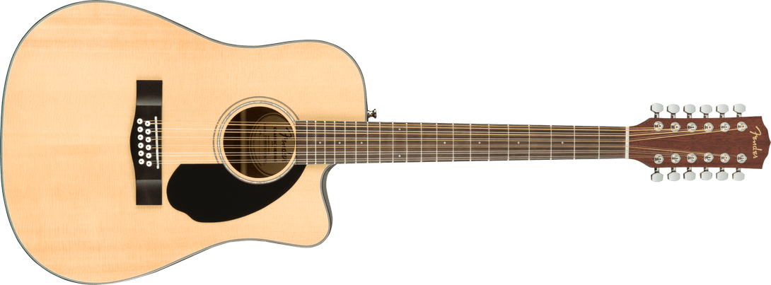 Guitarra Electroacustica Fender CD-60SCE Dreadnought de 12 cuerdas, diapasón de nogal, natural 0970193021 - The Music Site
