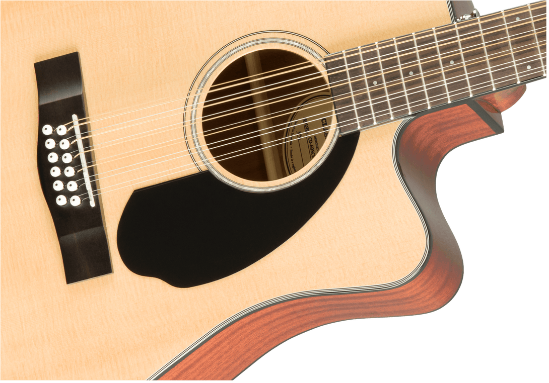 Guitarra Electroacustica Fender CD-60SCE Dreadnought de 12 cuerdas, diapasón de nogal, natural 0970193021 - The Music Site